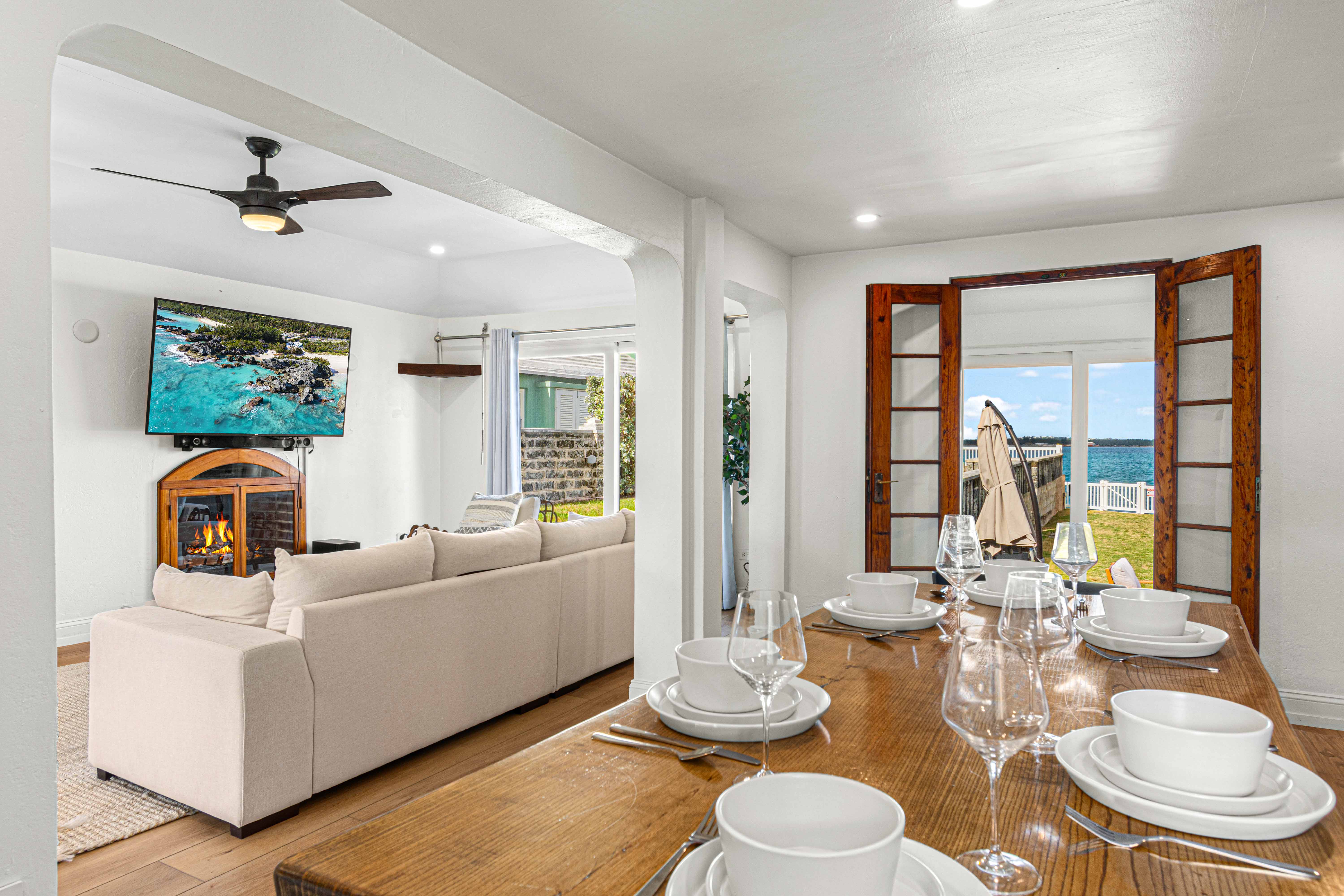 Dining room with ocean view